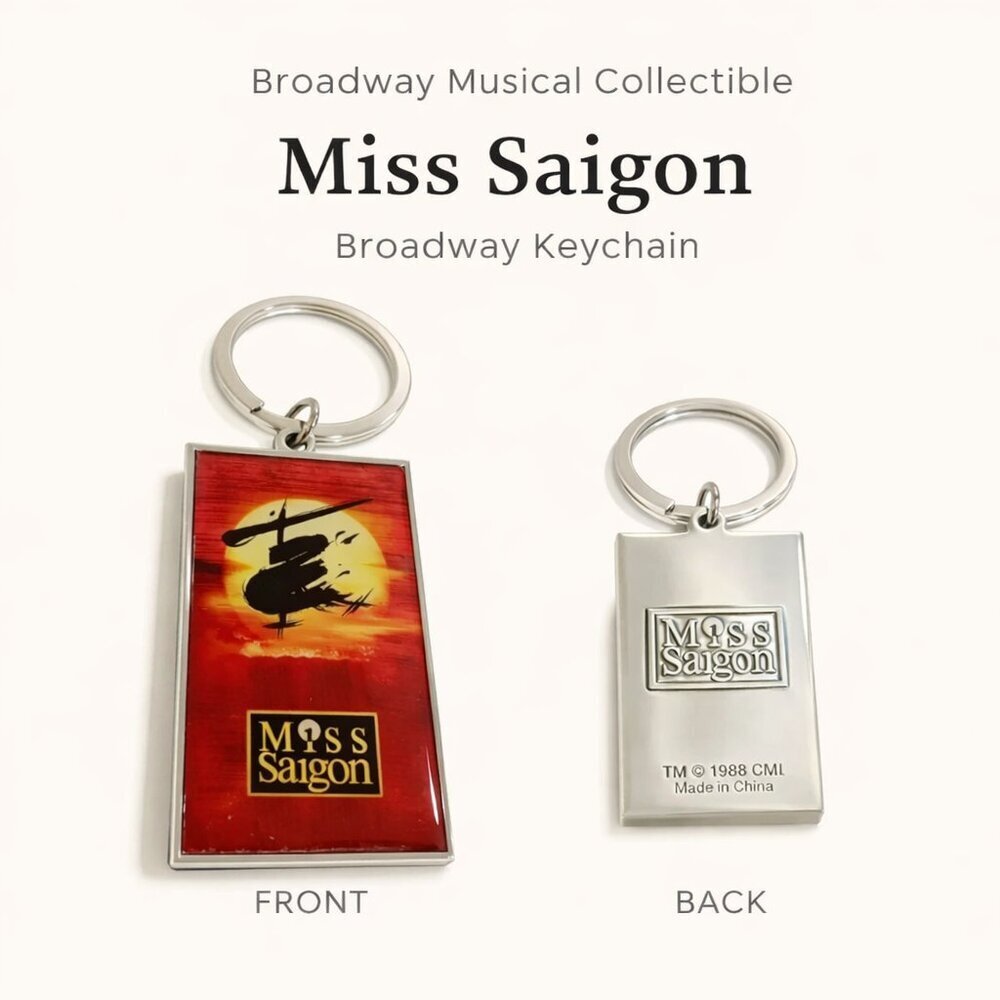 Miss Saigon Musical Keychain Broadway Theater Souvenir Vintage 1990s Musical